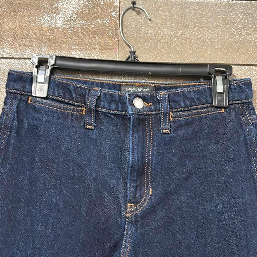 Banana Republic high rise wide leg dark wash jean size 27p - Picture 2 of 9